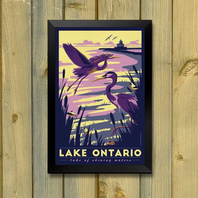 Lake Ontario Vintage Travel Poster