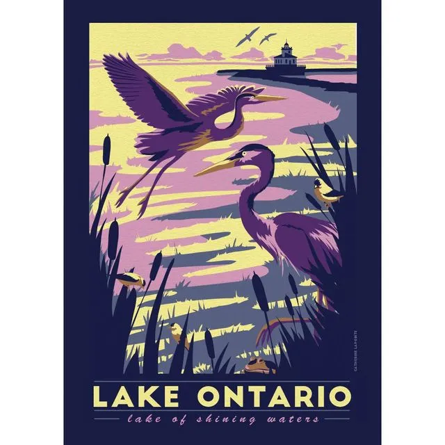 Lake Ontario Vintage Travel Retro vinyl sticker