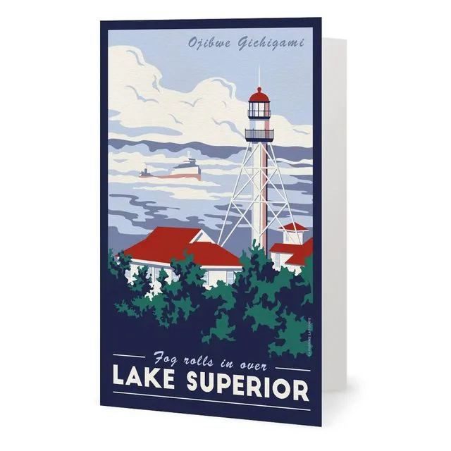 Lake Superior Lighthouse Shipwreck Museum Greeting Card