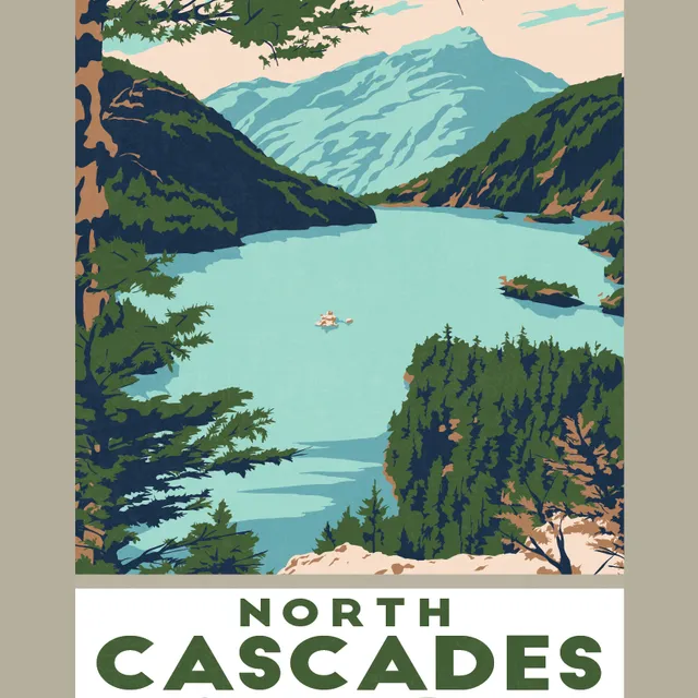 North Cascades NP Vinyl Sticker | Washington Souvenir Decal
