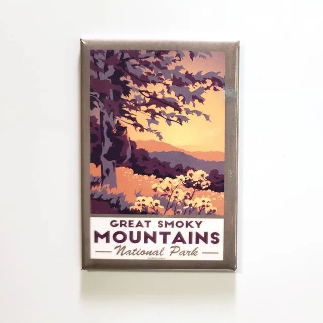 Smoky Mountains National Park Magnet | Retro TN Travel Gift
