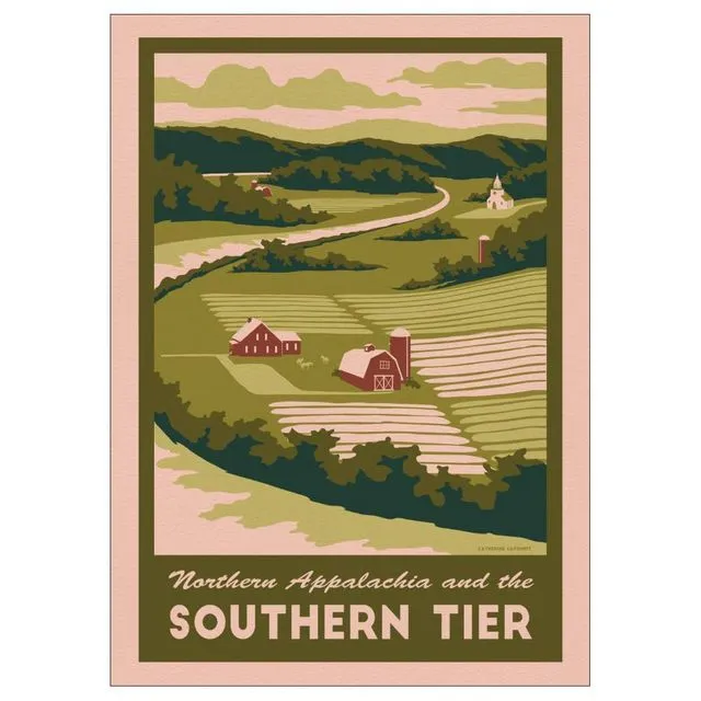 The Southern Tier Postcard | Appalachia NY PA Souvenir