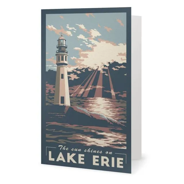The Sun Shines on Lake Erie Greeting Card