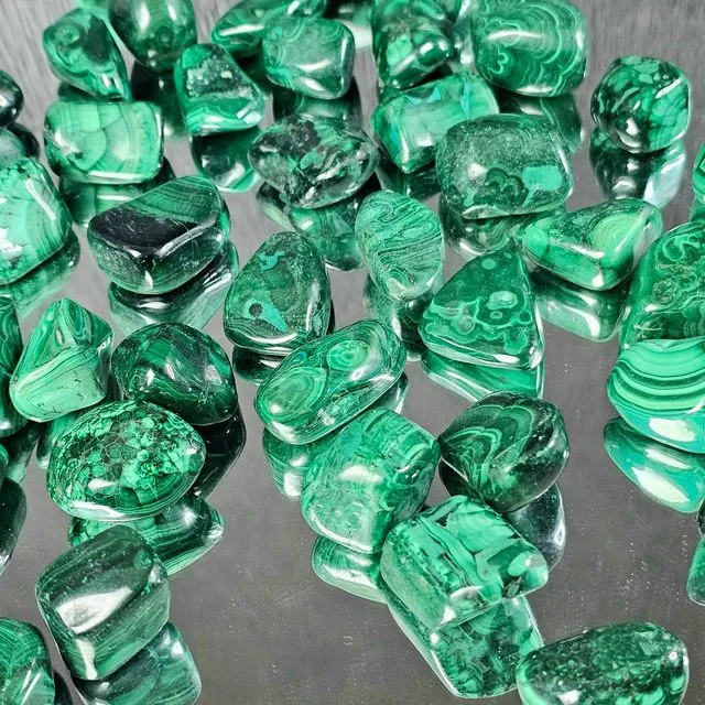Large Malachite Crystal Tumblestones