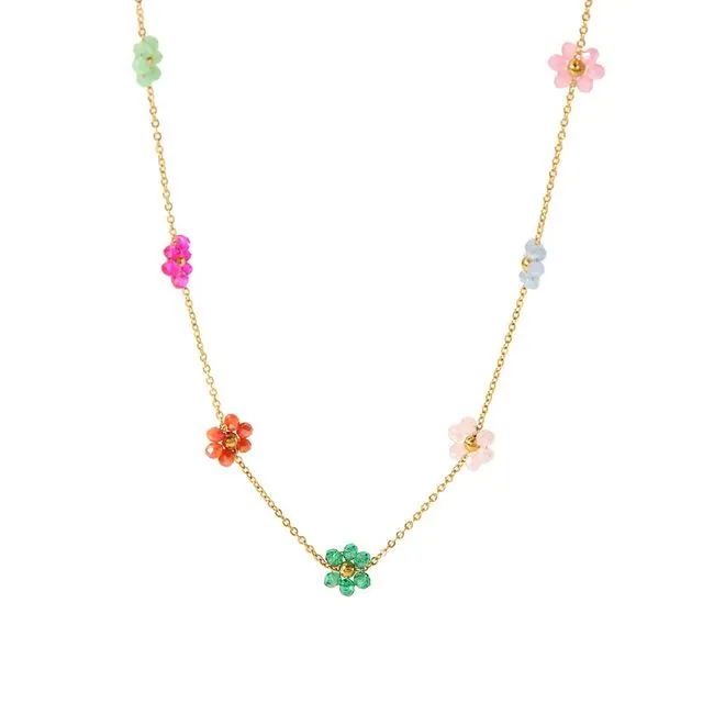 Daisy Chain Necklace in Multi