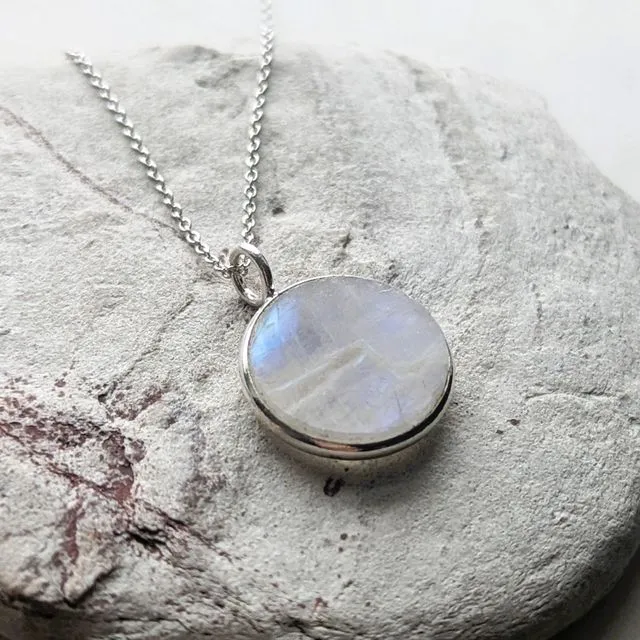 The Circle Moonstone June Birthstone Necklace | Balance &amp; Protection