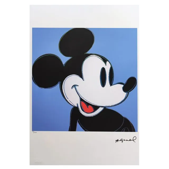 1980s Gorgeous Andy Warhol "Mickey Mouse" Limited Edition Lithograph by Leo Castelli (Copy)