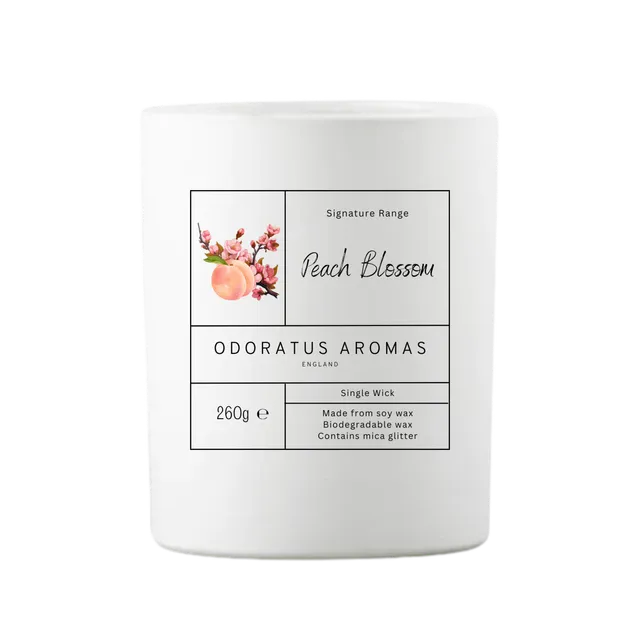 Peach Blossom Signature Soy Candle 260g Single Wick