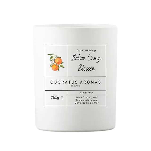 Italian Orange Blossom Signature Soy Candle 260g Single Wick
