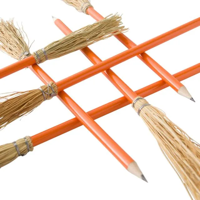 Pencil Broom Orange 9.45" (24 cm)