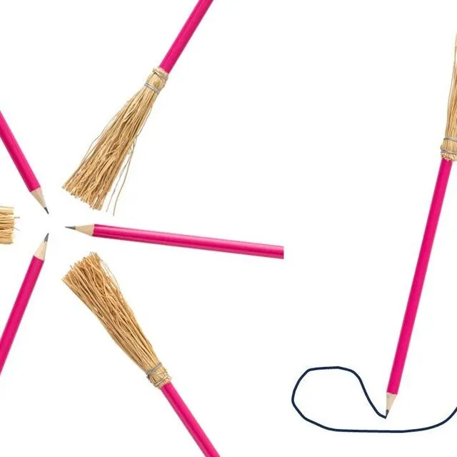 Pencil Broom Pink 9.45" (24 cm)
