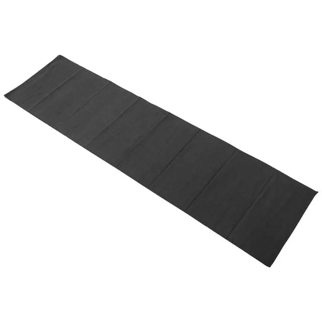 Nicola Spring Ribbed Cotton Dining Table Runner 183cm Black