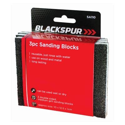 Hand Sanding Blocks - Pack of 3 - By Blackspur