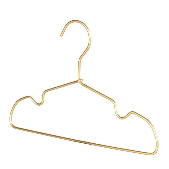Harbour Housewares Metallic Children's Coat Hanger - Gold