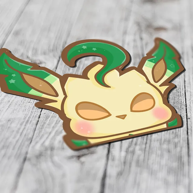 Pokemon Shiny Leafeon Eeveelution Peeker