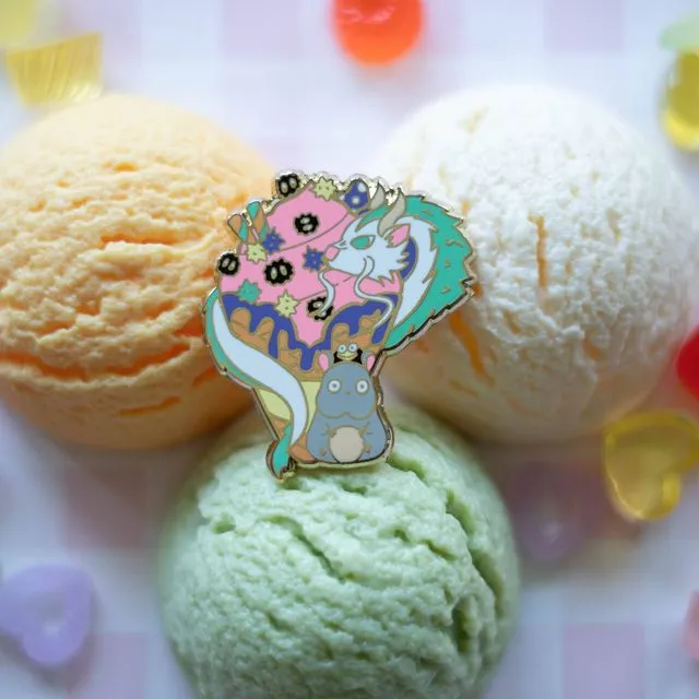 Studio Ghibli Spirited Away Ice Cream Enamel Pin