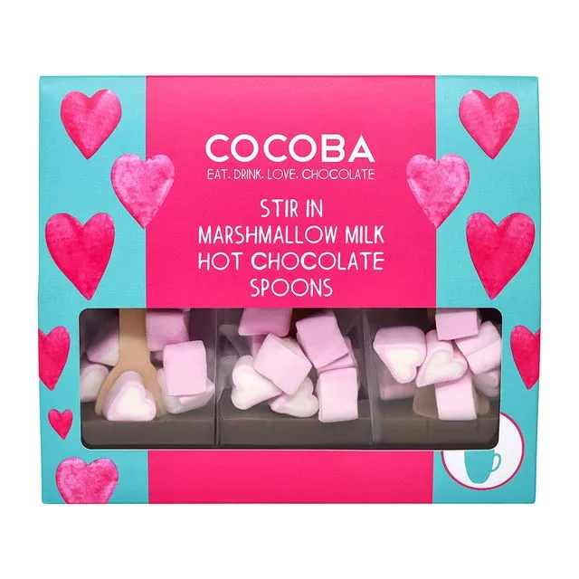 Heart Marshmallow Hot Chocolate Spoon Gift Set (3 Spoons)