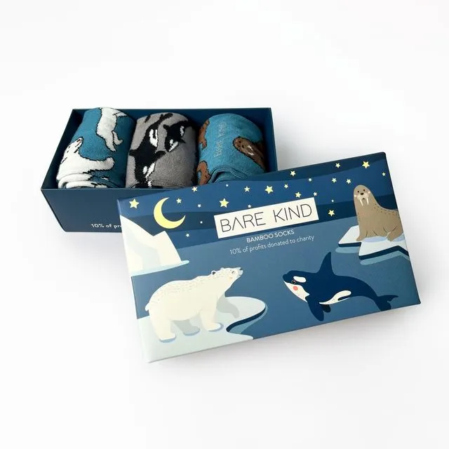 Arctic Socks | Bamboo Socks Gift Box | 3 Pairs Socks