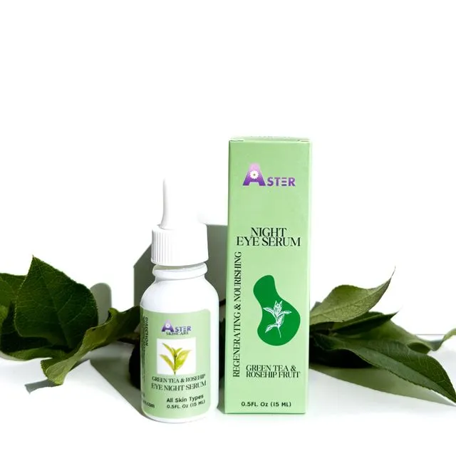 Anti-Aging Nourishing Night Eye Serum | Green Tea & Rosehip | Natural Retinol