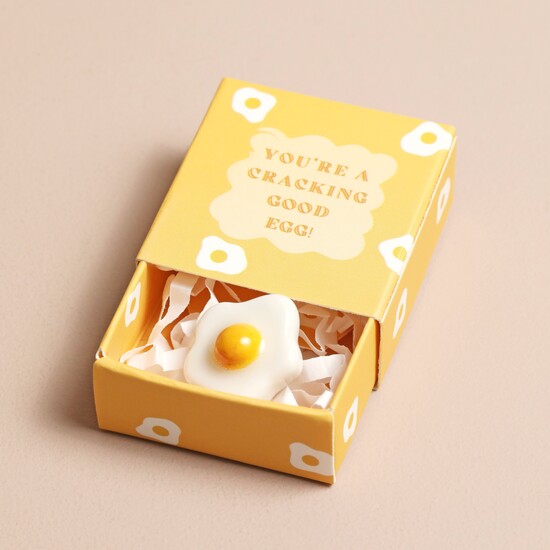 67464-Tiny Matchbox Ceramic Egg Token