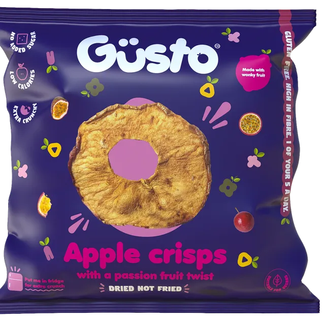 Air-dried Apple Crisps with a Mango &amp; Passion Fruit twist | Case of 12