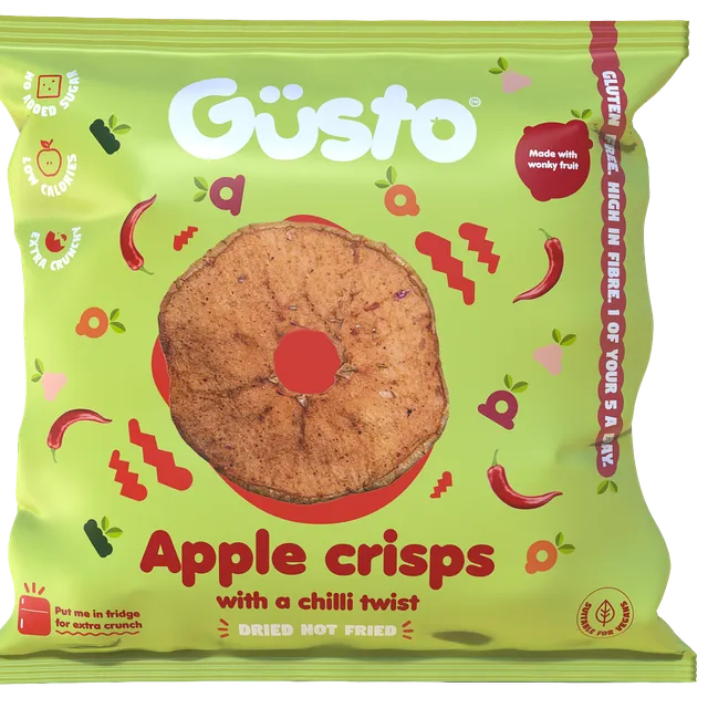 Air-dried Apple Crisps with a Chilli twist | Case of 12
