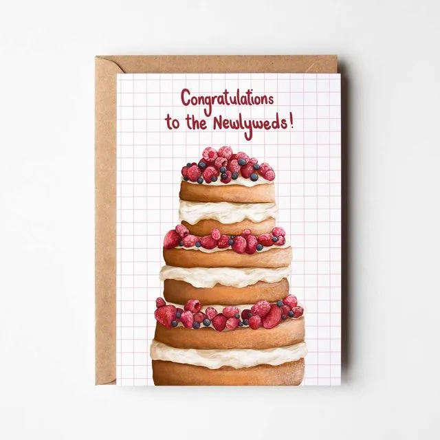 Congratulations to the newlyweds greeting card