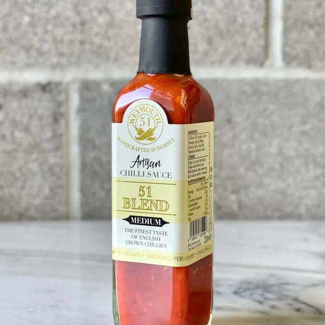 51 Blend Fermented Vegan Medium Chilli Sauce 220ml