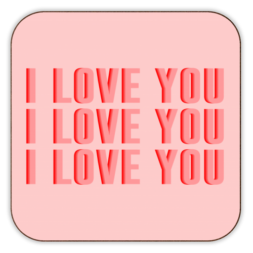 Coasters 'I Love You' by The 13 Prints