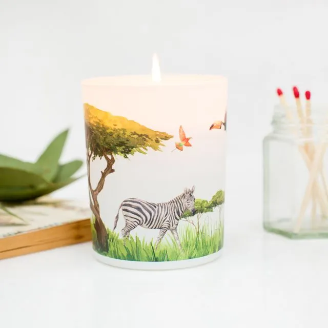 Give Back Soy Wax Scented Candle | Uplifting Grassland