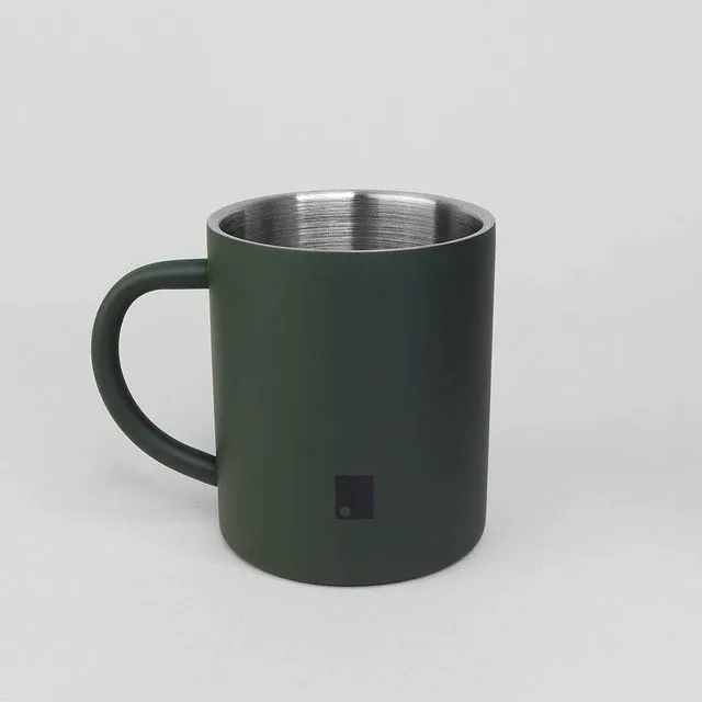 250 ml Matte Green Stainless Steel Insulated Mug Set of 2