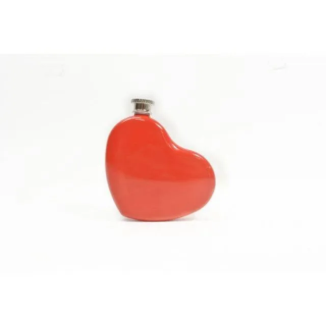 3.5oz Red Heart Hip Flask