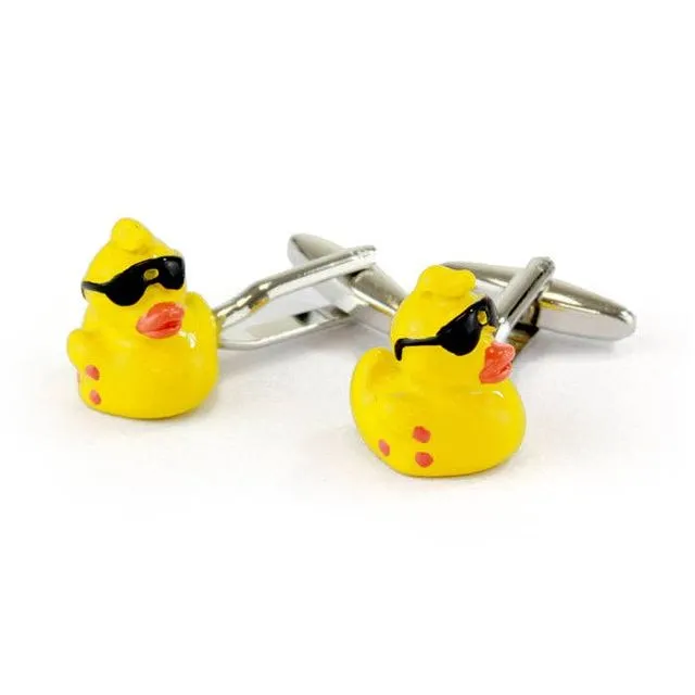 3D Duck with Sunglasses Cufflinks