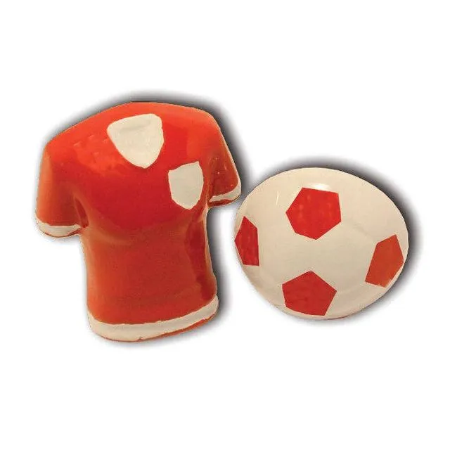 3D Red Football And Shirt Cufflinks