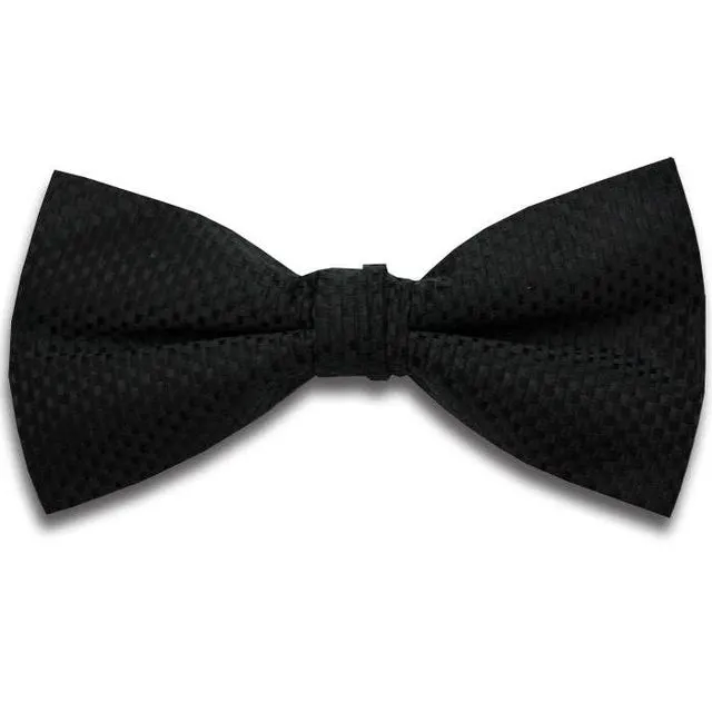 Black All Over Check Bow Tie