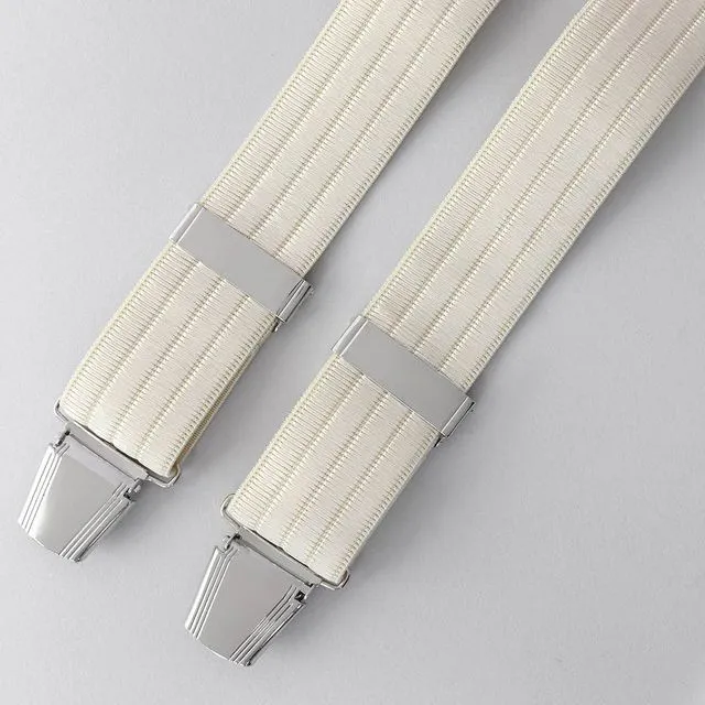 Ivory Stripe Wedding Braces