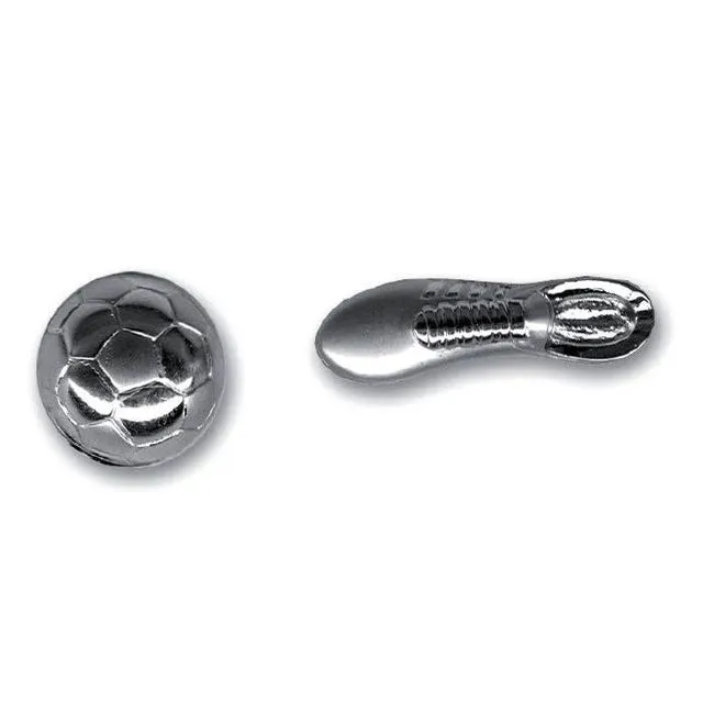 Silver Finish Football and Boot Cufflinks