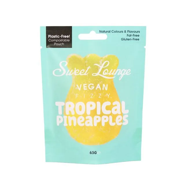 Vegan Fizzy Tropical Pineapples (Plastic-free) 65g