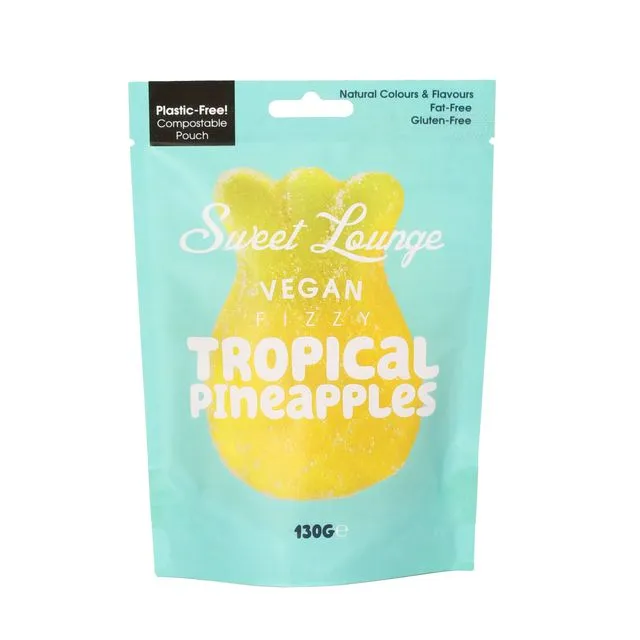 Vegan Fizzy Tropical Pineapples (Plastic-free) 130g