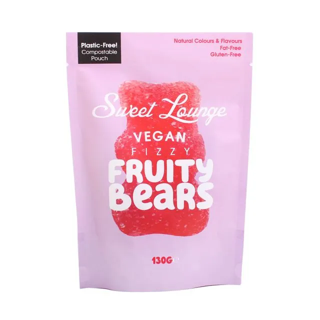 Vegan Fizzy Fruity Bears (Plastic-free) 130g