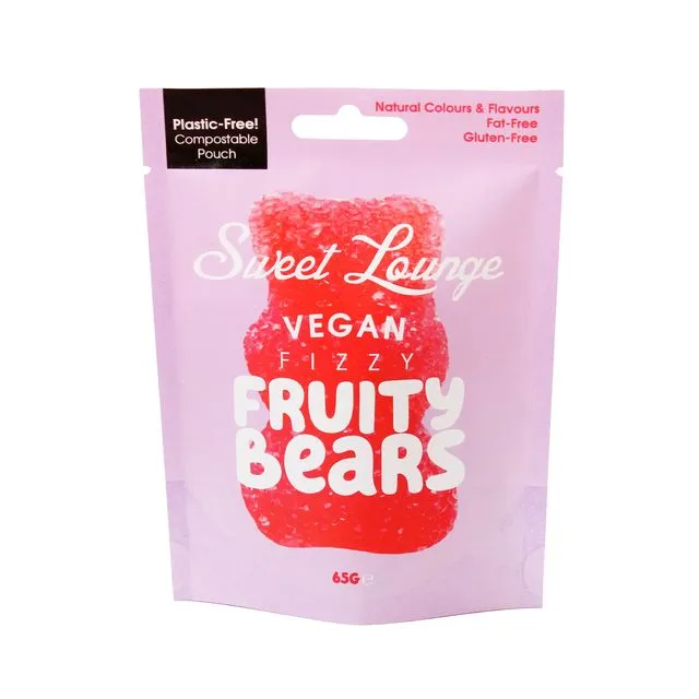 Vegan Fizzy Fruity Bears (Plastic-free) 65g