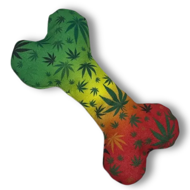 Stoned to da Bone | Funny Dog Toy | Cool Canvas Squeaky Toy