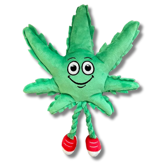 MJ the Weed Leaf | Funny Dog Toy | Cool Plush Squeaky Toy