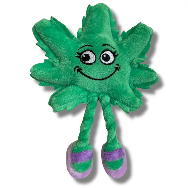 Lil' Mary Jane the Weed Leaf | Funny Cat Toy | Plush Catnip