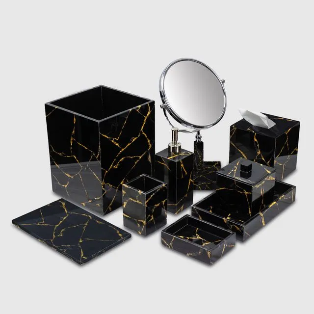 Obsidian Gold Bath Set