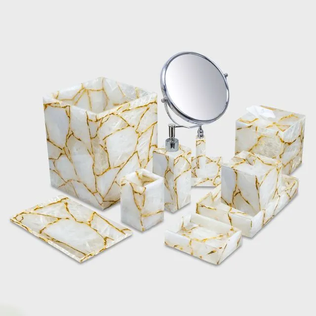 Crystal Gold Bath Set