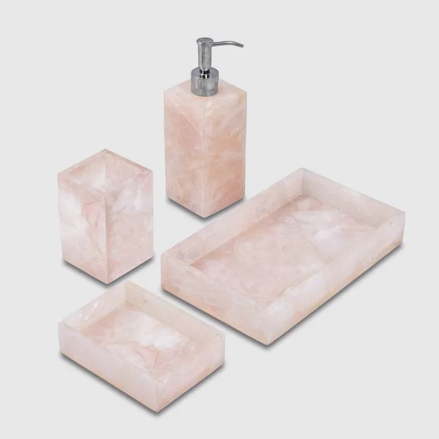 Rose Quartz Essential Bath Set