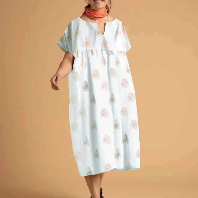 Meadow Dress - Totem Paisley in Baked Clay &amp; Olive Oil