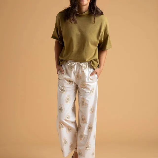 Shore Pant - Totem Paisley Baked Clay &amp; Olive Oil