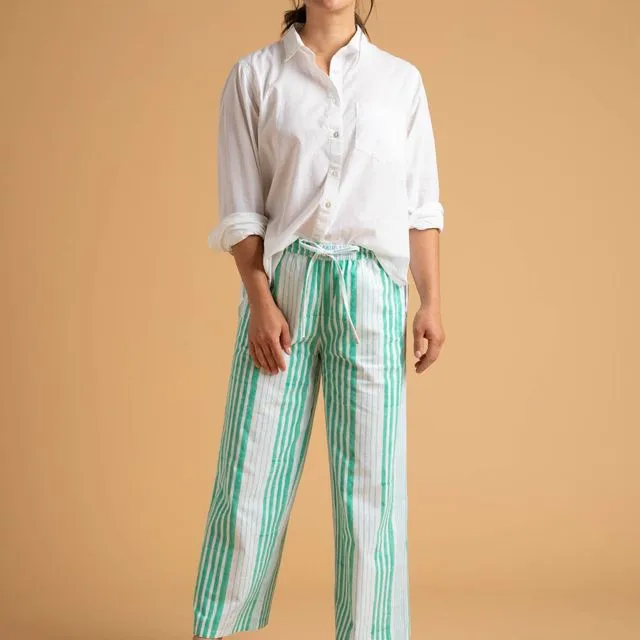 Shore Pant - Mixed Up Stripe - Seaglass &amp; Cerulean